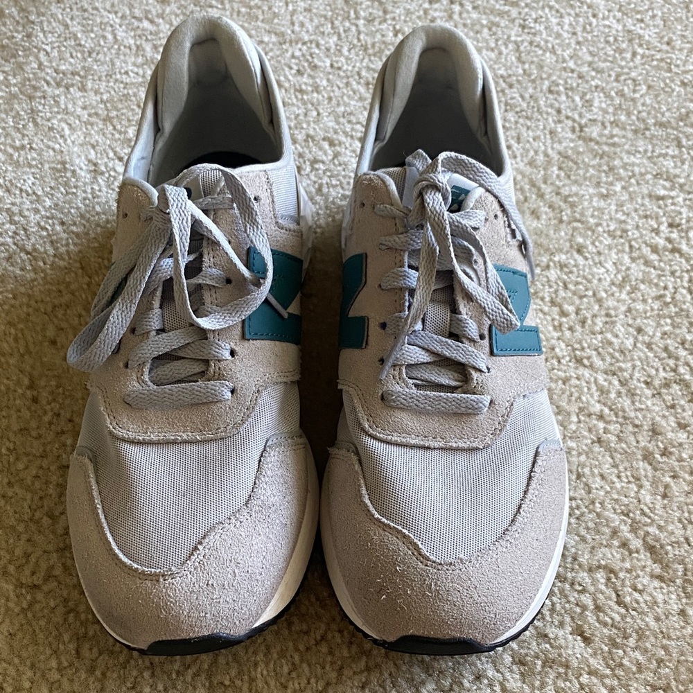 New Balance Gray and Teal Athletic Shoes - Picture 2 of 7